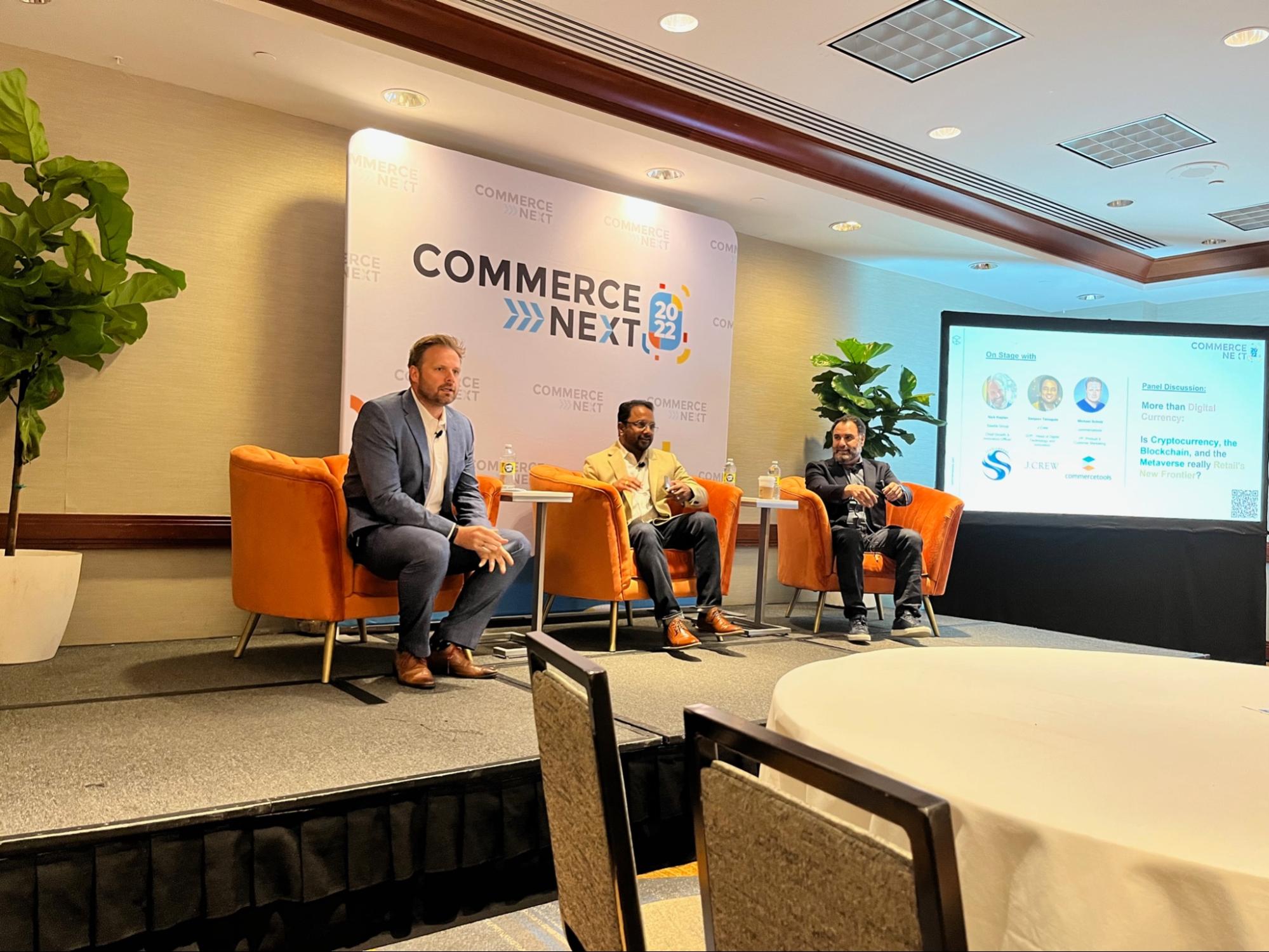 session about how relevant are the metaverse, blockchain and cryptocurrencies at commercenext