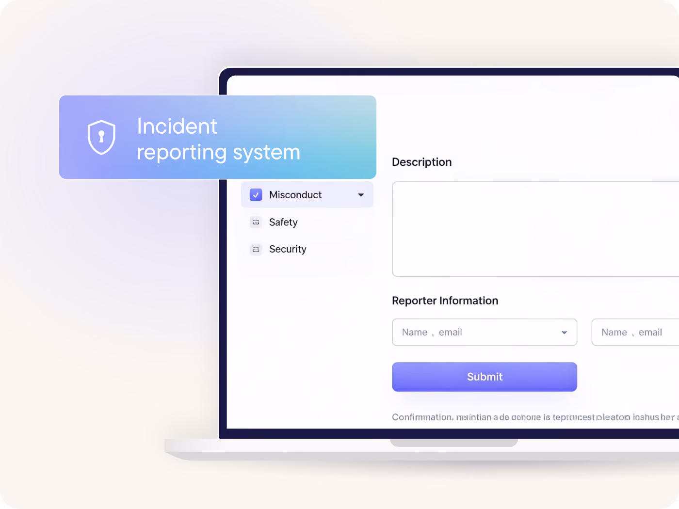 Commercetools incident report UI mockup
