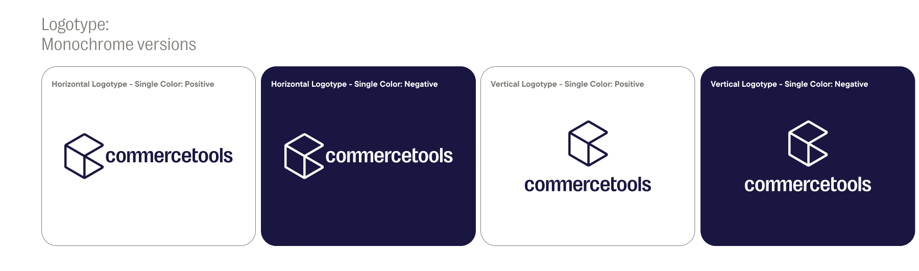 Monochrome logotype versions