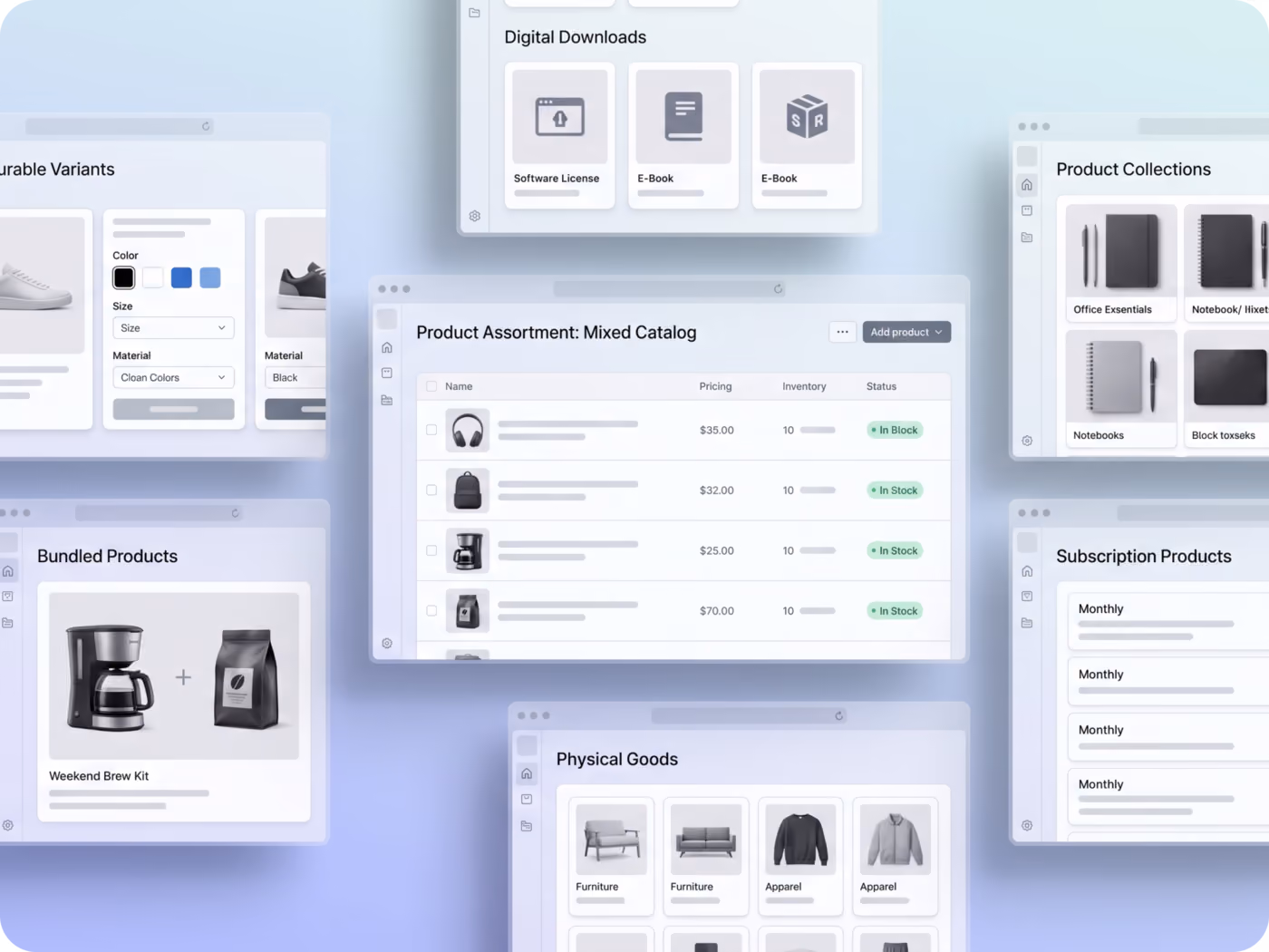 Deliver fast, relevant product discovery with built-in full-text, fuzzy, faceted and range search. Define pricing by currency, country, customer group and channel — all within the catalog, without relying on separate search or pricing solutions.
