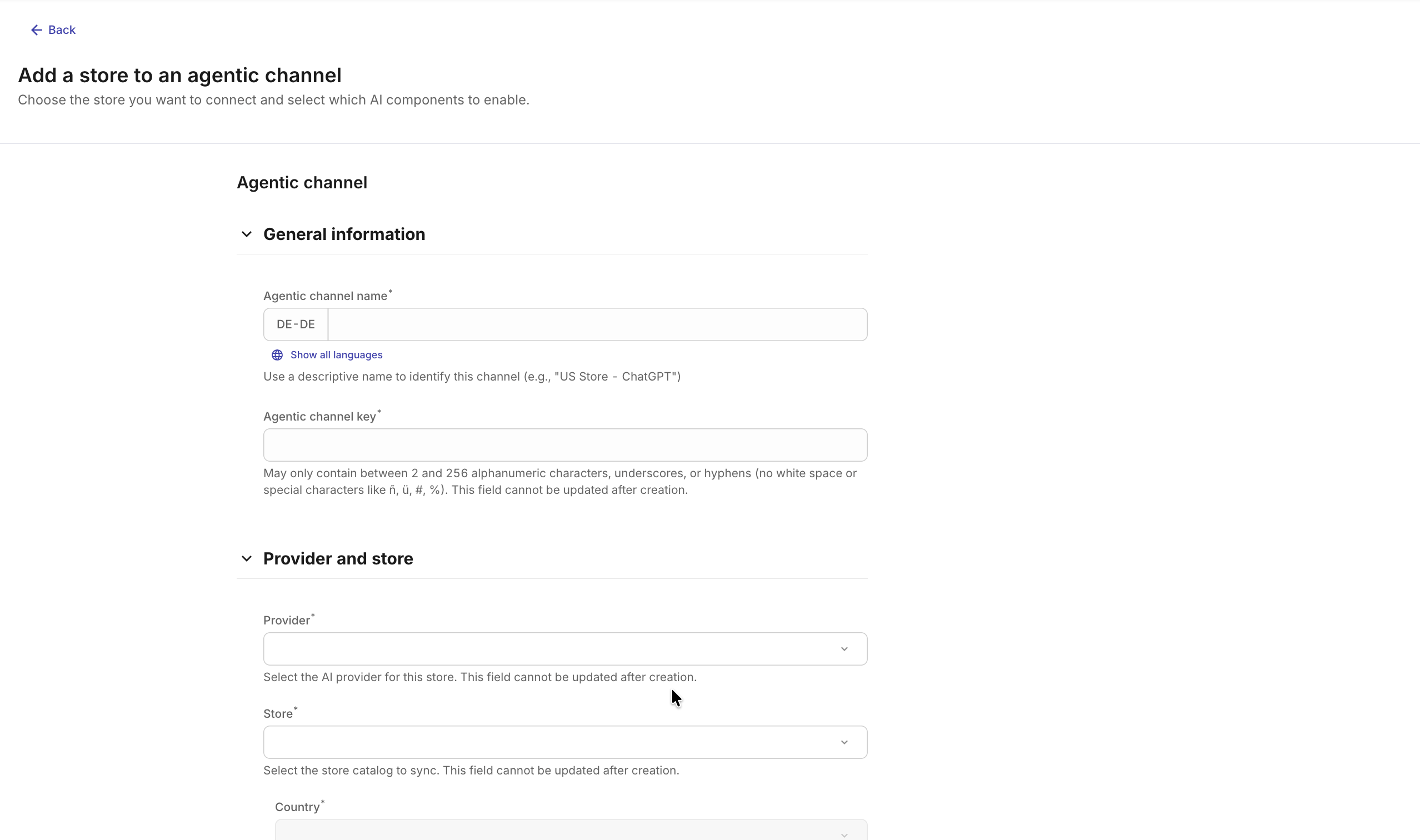 Adding a store to an agentic channel using the Smart Data Modeler on AI Hub.