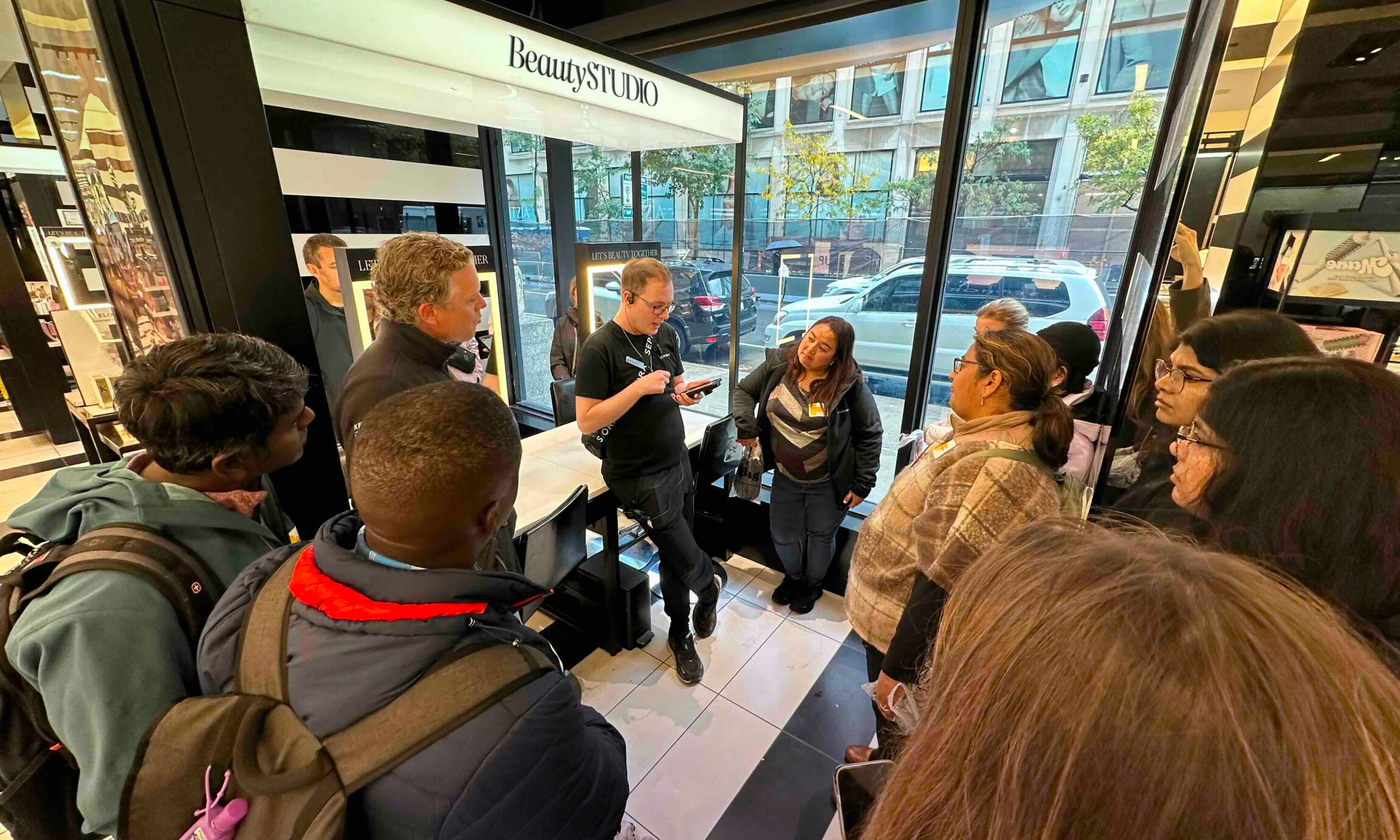 A Sephora store associate explains Color IQ technology