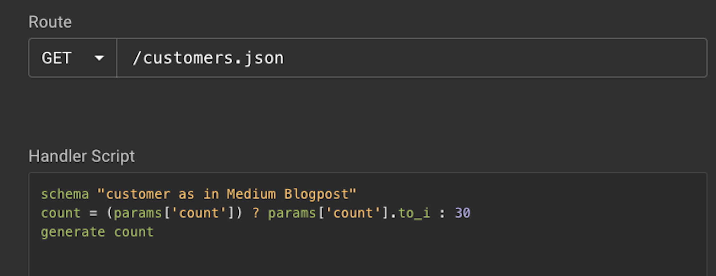 Mockaroo API script