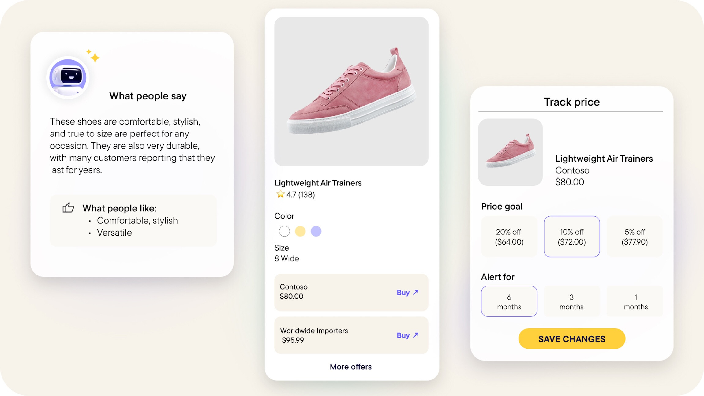 Smart shopping assistant powered by commercetools Agentic Commerce