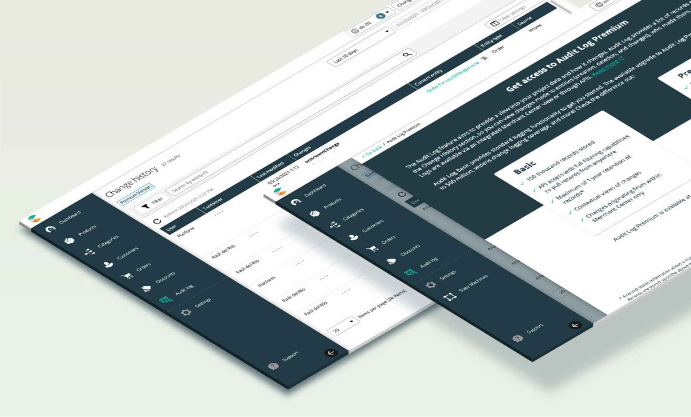 commercetools new Audit Log