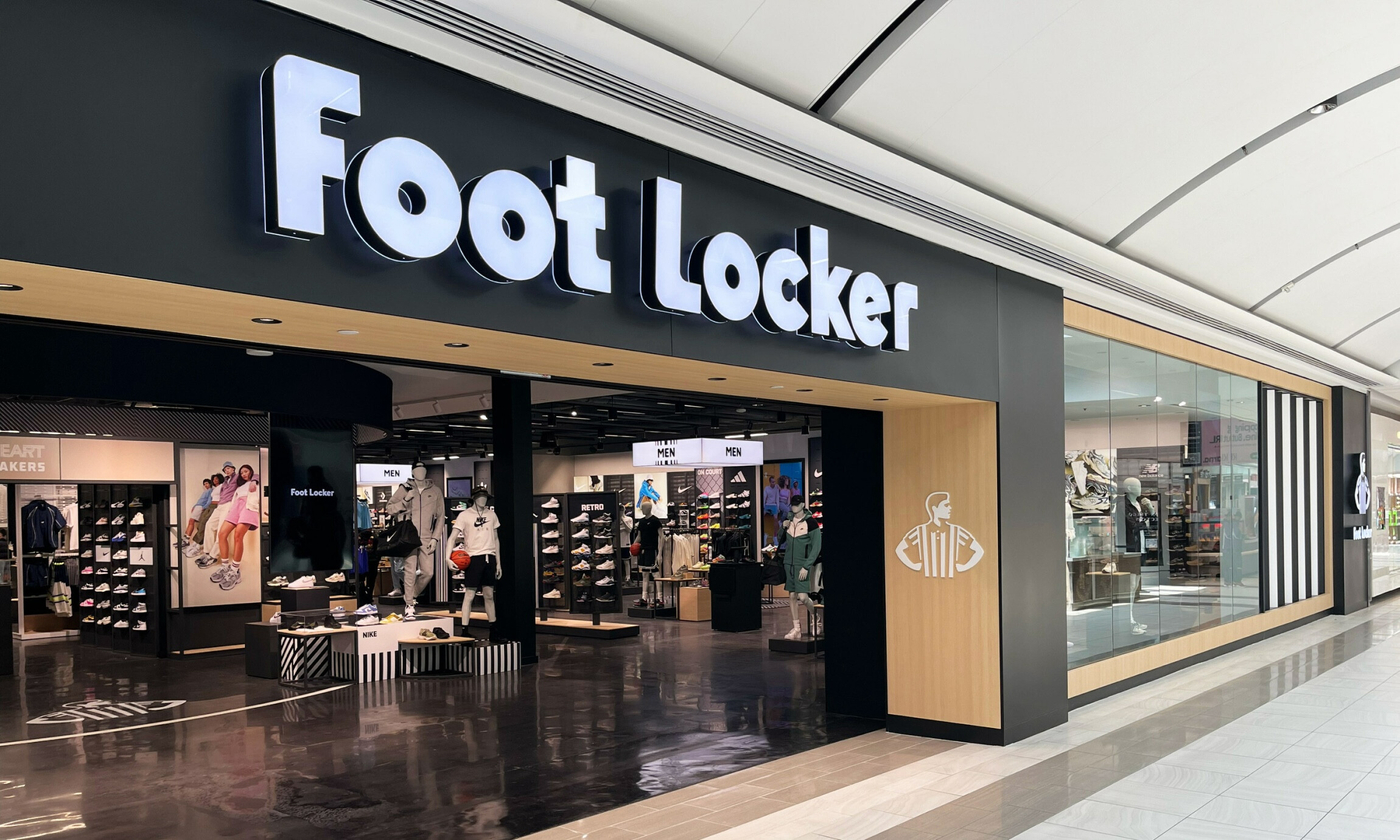 Entrance to a reimagined Foot Locker