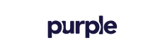 purple animated logo