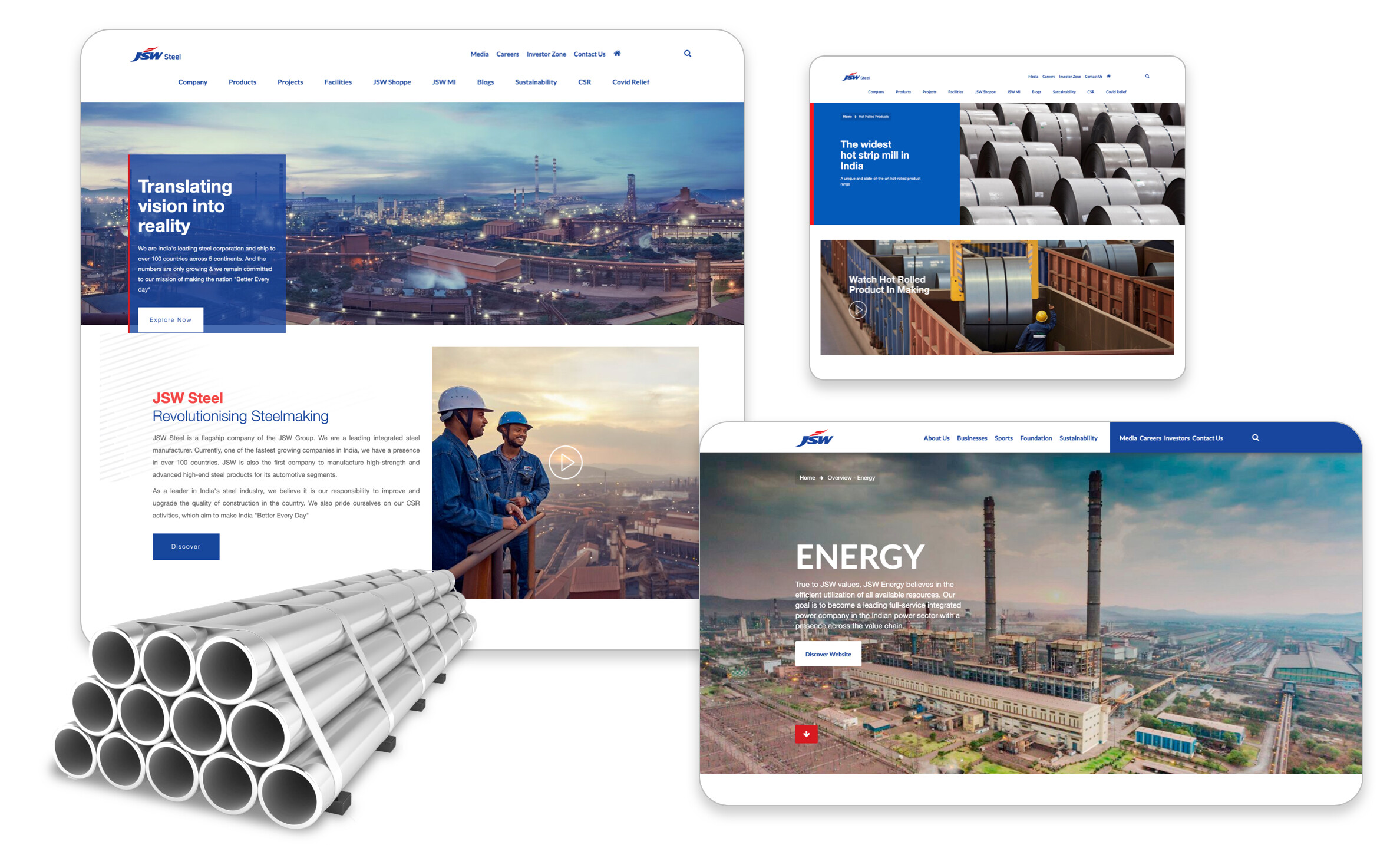 JSW One’s B2B online shop is flexible and customizable enough to handle intricate product features, as well as model and pricing structures