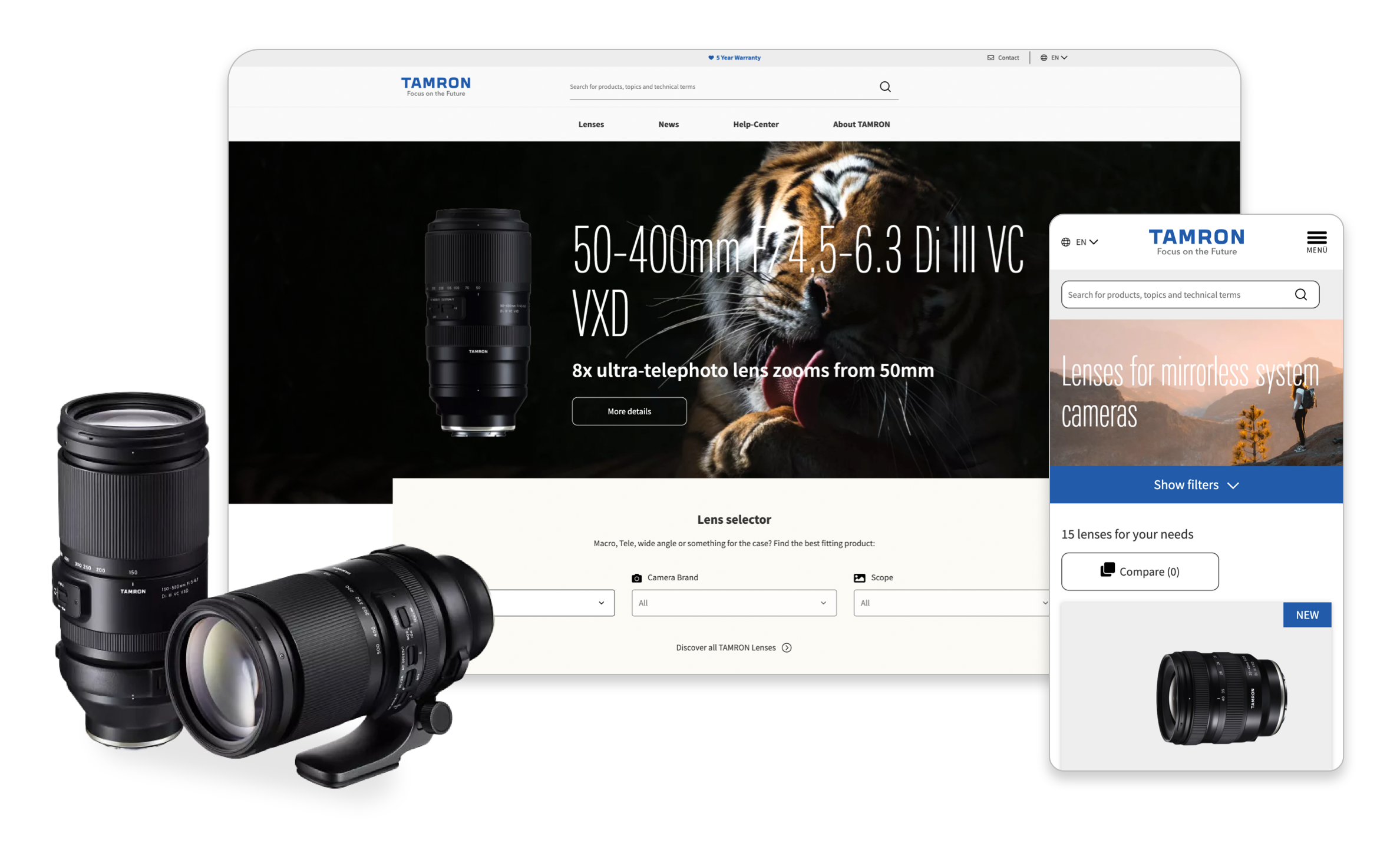 Tamron Europe is the biggest lens manufacturer in the world.