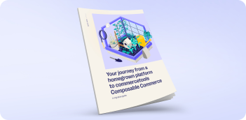 This guide shows how brands and retailers with homegrown platforms can migrate to commercetools Composable Commerce. Hover image
