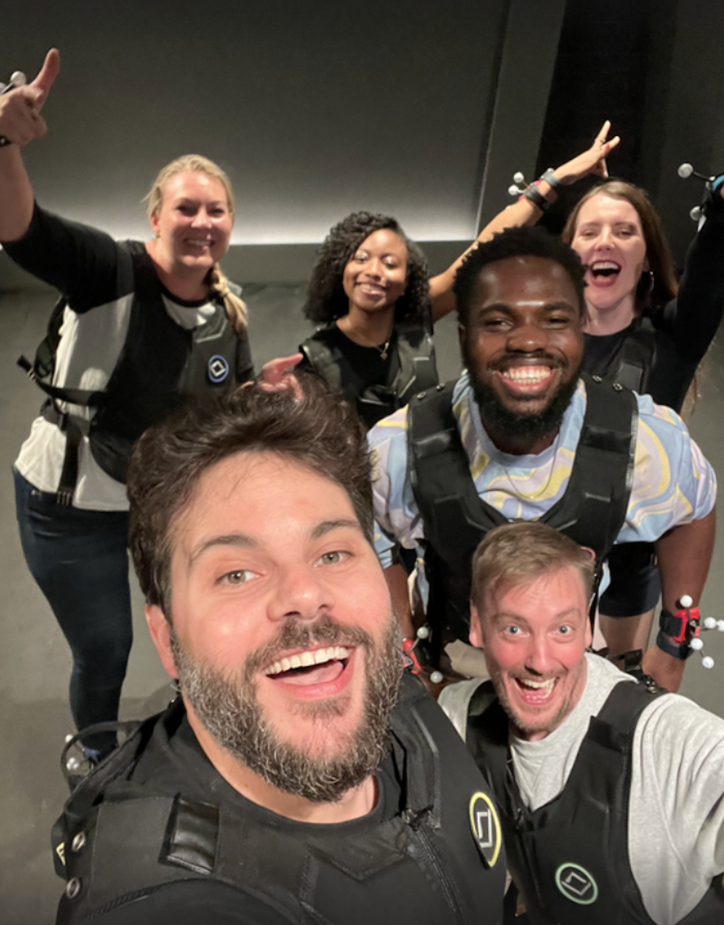 Pictured: Jorge Zamora, Victory Ogbebor, Rosemary Momoh, Aleksandra Lazarevic, Hannes Gustafsson at a Virtual Reality game organized by London Chief Excitement Officers Sam Woodley& Christelle Tumba.
