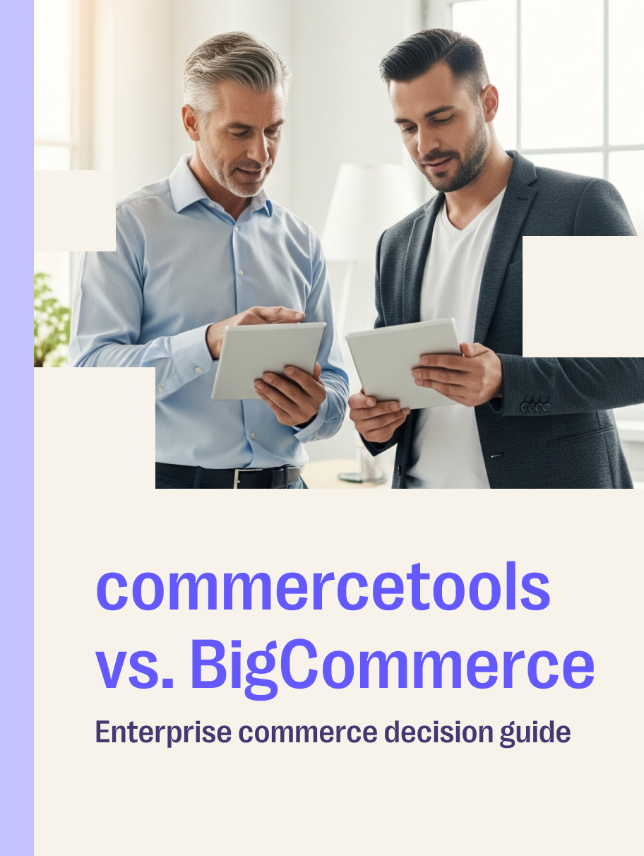 Enterprise Commerce Decision Guide: commercetools vs. BigCommerce header image