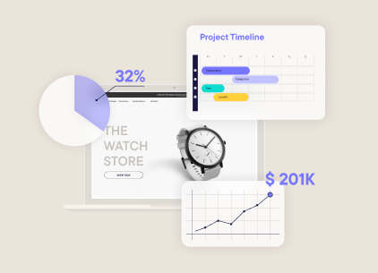 A responsive ecommerce storefront on desktop and mobile, built quickly with a performant commercetools Launchpad.