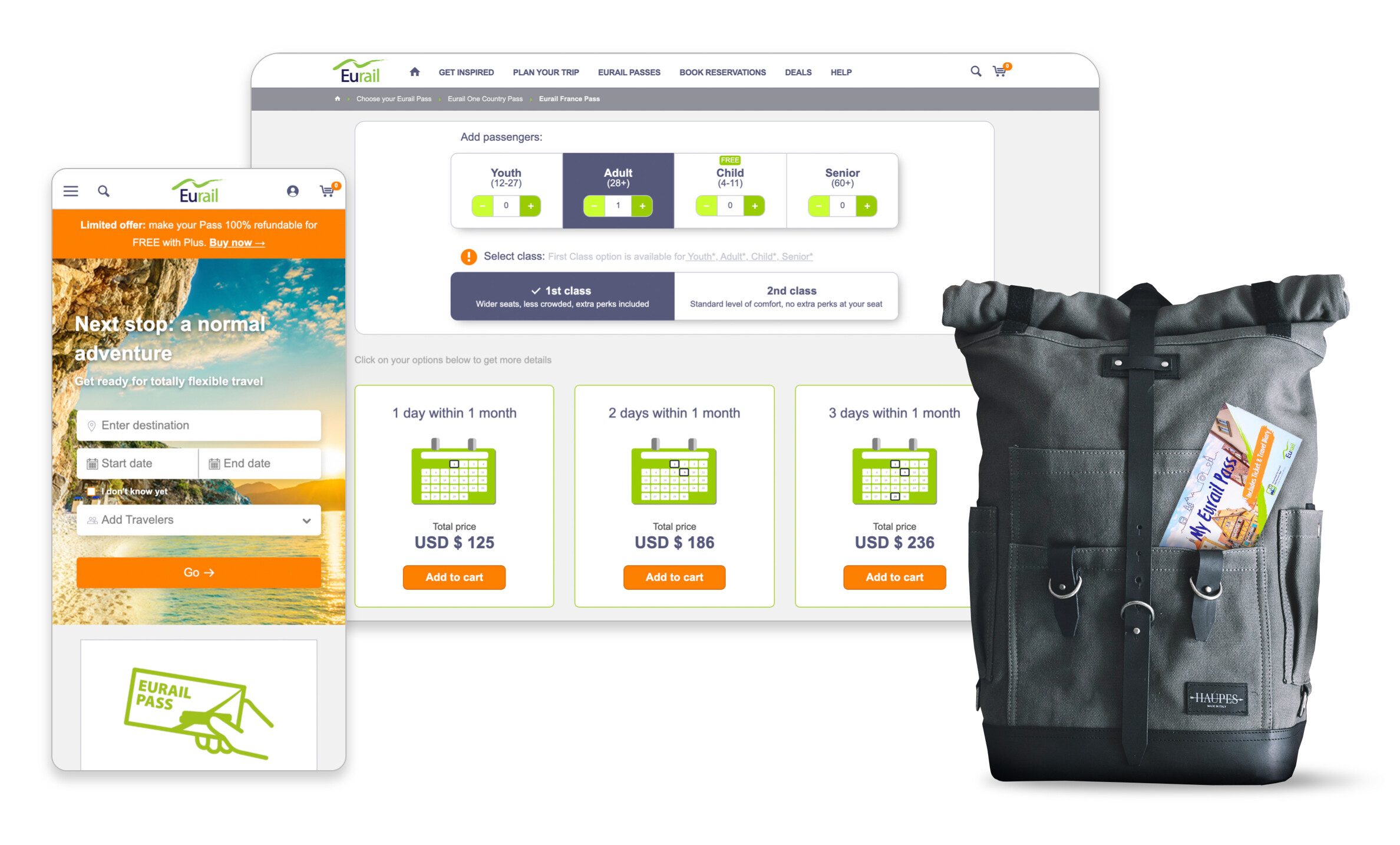 Eurail's new digital commerce allows them to quickly and effectively respond to market trends